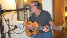 Guitarist Recording Vocals while playing his guitar