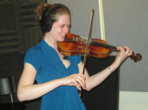  Artists Violinist Recording in Mirror Sound's Center Stage